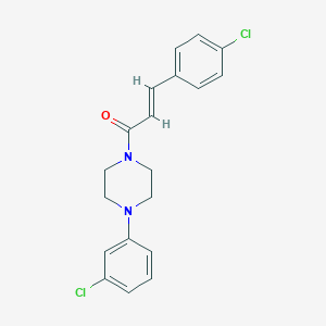molecular formula C19H18Cl2N2O B371448 1-(3-Chlorophenyl)-4-[3-(4-chlorophenyl)acryloyl]piperazine CAS No. 329778-20-3