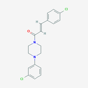 molecular formula C19H18Cl2N2O B371448 1-(3-氯苯基)-4-[3-(4-氯苯基)丙烯酰基]哌嗪 CAS No. 329778-20-3