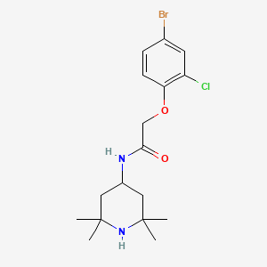 molecular formula C17H24BrClN2O2 B3714482 2-(4-bromo-2-chlorophenoxy)-N-(2,2,6,6-tetramethylpiperidin-4-yl)acetamide 