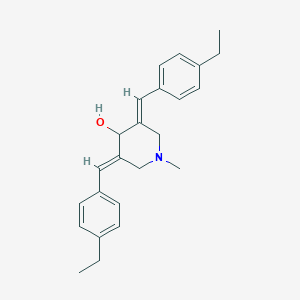 (3E,5E)-3,5-bis[(4-ethylphenyl)methylidene]-1-methylpiperidin-4-ol