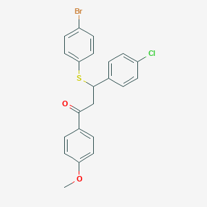 3-[(4-Bromophenyl)sulfanyl]-3-(4-chlorophenyl)-1-(4-methoxyphenyl)-1-propanone
