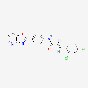 3-(2,4-dichlorophenyl)-N-(4-[1,3]oxazolo[4,5-b]pyridin-2-ylphenyl)acrylamide