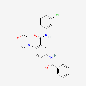 5-benzamido-N-(3-chloro-4-methylphenyl)-2-morpholin-4-ylbenzamide