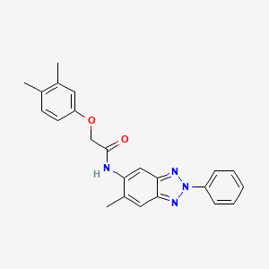 molecular formula C23H22N4O2 B3714514 2-(3,4-dimethylphenoxy)-N-(6-methyl-2-phenyl-2H-benzotriazol-5-yl)acetamide 