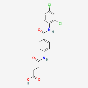 molecular formula C17H14Cl2N2O4 B3714540 4-[4-[(2,4-Dichlorophenyl)carbamoyl]anilino]-4-oxobutanoic acid 