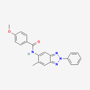 4-methoxy-N-(6-methyl-2-phenyl-2H-1,2,3-benzotriazol-5-yl)benzamide