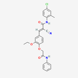 molecular formula C27H24ClN3O4 B3714568 3-[4-(2-anilino-2-oxoethoxy)-3-ethoxyphenyl]-N-(4-chloro-2-methylphenyl)-2-cyanoacrylamide 