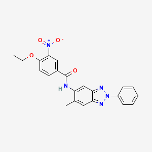 4-ethoxy-N-(6-methyl-2-phenyl-2H-benzotriazol-5-yl)-3-nitrobenzamide