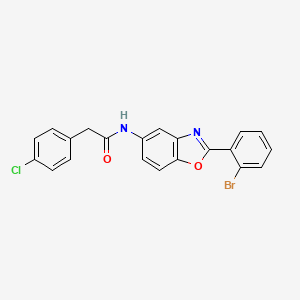 N-[2-(2-bromophenyl)-1,3-benzoxazol-5-yl]-2-(4-chlorophenyl)acetamide