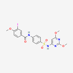 N-(4-{[(2,6-dimethoxy-4-pyrimidinyl)amino]sulfonyl}phenyl)-3-iodo-4-methoxybenzamide