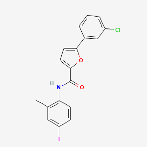 molecular formula C18H13ClINO2 B3714602 5-(3-chlorophenyl)-N-(4-iodo-2-methylphenyl)-2-furamide 