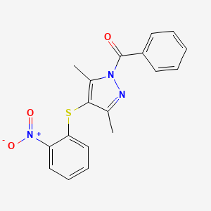 [3,5-Dimethyl-4-(2-nitrophenyl)sulfanylpyrazol-1-yl]-phenylmethanone