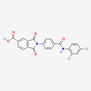 2-(4-{[(2,4-dichlorophenyl)amino]carbonyl}phenyl)-1,3-dioxo-5-isoindolinecarboxylic acid