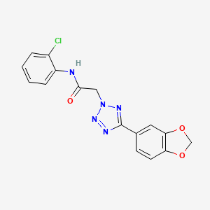 2-[5-(1,3-benzodioxol-5-yl)-2H-tetrazol-2-yl]-N-(2-chlorophenyl)acetamide