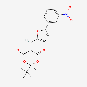 2-Tert-butyl-2-methyl-5-{[5-(3-nitrophenyl)furan-2-yl]methylidene}-1,3-dioxane-4,6-dione