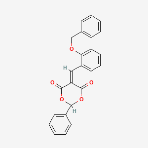 molecular formula C24H18O5 B3714657 5-{[2-(Benzyloxy)phenyl]methylidene}-2-phenyl-1,3-dioxane-4,6-dione 