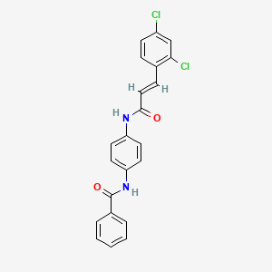 N-[4-[[(E)-3-(2,4-dichlorophenyl)prop-2-enoyl]amino]phenyl]benzamide