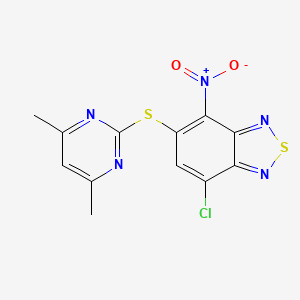 7-chloro-5-[(4,6-dimethyl-2-pyrimidinyl)thio]-4-nitro-2,1,3-benzothiadiazole