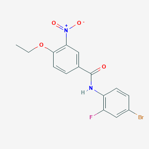 molecular formula C15H12BrFN2O4 B3714710 N-(4-bromo-2-fluorophenyl)-4-ethoxy-3-nitrobenzamide 