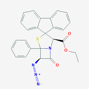 6-azido-2-ethoxycarbonyl-7-oxo-5-phenyl-4-thia-1-azabicyclo[3.2.0]heptane-3-spiro-9'-(9'H)-fluorene