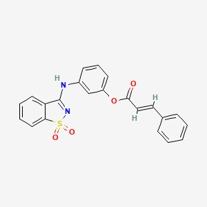 3-[(1,1-dioxo-1H-1,2-benzisothiazol-3-yl)amino]phenyl (E)-3-phenyl-2-propenoate