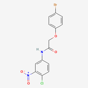 molecular formula C14H10BrClN2O4 B3714733 2-(4-bromophenoxy)-N-(4-chloro-3-nitrophenyl)acetamide 