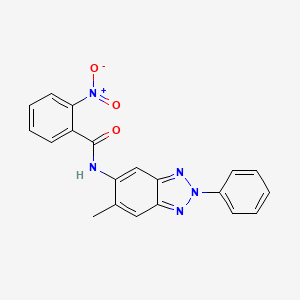 N-(6-methyl-2-phenyl-2H-benzotriazol-5-yl)-2-nitrobenzamide