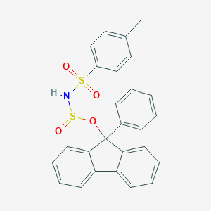 molecular formula C26H21NO4S2 B371475 9-phenyl-9H-fluoren-9-yl (4-methylphenyl)sulfonylamidosulfite 