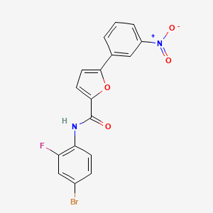 N-(4-bromo-2-fluorophenyl)-5-(3-nitrophenyl)furan-2-carboxamide