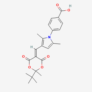 4-{3-[(2-tert-butyl-2-methyl-4,6-dioxo-1,3-dioxan-5-ylidene)methyl]-2,5-dimethyl-1H-pyrrol-1-yl}benzoic acid