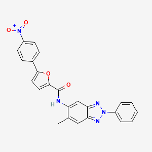 molecular formula C24H17N5O4 B3714779 N-(6-Methyl-2-phenyl-2H-1,2,3-benzotriazol-5-YL)-5-(4-nitrophenyl)furan-2-carboxamide 