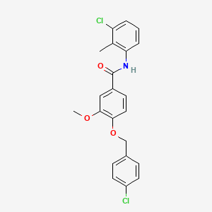 N-(3-chloro-2-methylphenyl)-4-[(4-chlorophenyl)methoxy]-3-methoxybenzamide