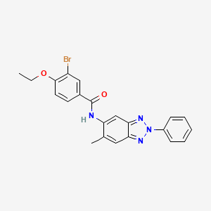 molecular formula C22H19BrN4O2 B3714785 3-bromo-4-ethoxy-N-(6-methyl-2-phenylbenzotriazol-5-yl)benzamide 