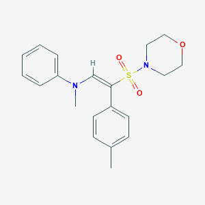 molecular formula C20H24N2O3S B371482 N-methyl-N-[2-(4-methylphenyl)-2-(4-morpholinylsulfonyl)vinyl]-N-phenylamine 