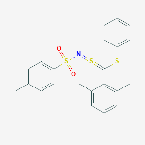 molecular formula C23H23NO2S3 B371484 N-{[mesityl(phenylsulfanyl)methylene]-lambda~4~-sulfanylidene}-4-methylbenzenesulfonamide 