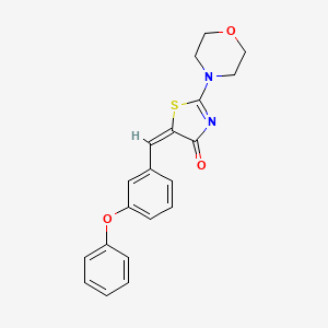 (5E)-2-morpholin-4-yl-5-[(3-phenoxyphenyl)methylidene]-1,3-thiazol-4-one