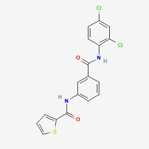 molecular formula C18H12Cl2N2O2S B3714893 N-[3-[(2,4-dichlorophenyl)carbamoyl]phenyl]thiophene-2-carboxamide 