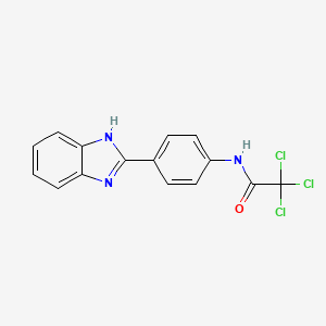 N-[4-(1H-benzimidazol-2-yl)phenyl]-2,2,2-trichloroacetamide