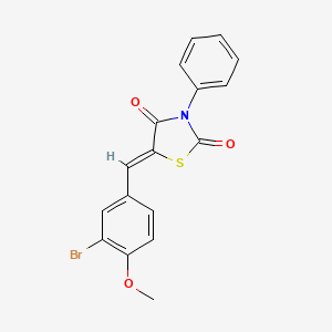 (5Z)-5-(3-bromo-4-methoxybenzylidene)-3-phenyl-1,3-thiazolidine-2,4-dione