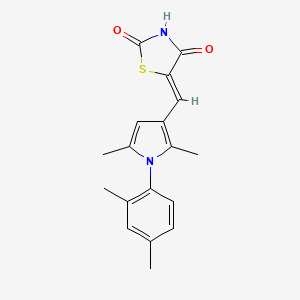 (5Z)-5-{[1-(2,4-dimethylphenyl)-2,5-dimethyl-1H-pyrrol-3-yl]methylidene}-1,3-thiazolidine-2,4-dione