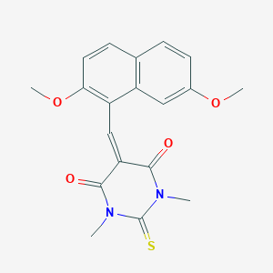 5-[(2,7-dimethoxynaphthalen-1-yl)methylidene]-1,3-dimethyl-2-sulfanylidene-1,3-diazinane-4,6-dione