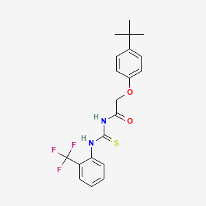 molecular formula C20H21F3N2O2S B3714950 2-(4-tert-butylphenoxy)-N-{[2-(trifluoromethyl)phenyl]carbamothioyl}acetamide 