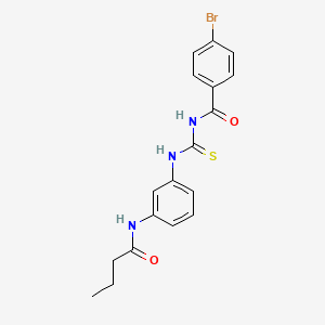 4-bromo-N-({[3-(butyrylamino)phenyl]amino}carbonothioyl)benzamide