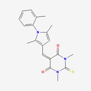 5-{[2,5-dimethyl-1-(2-methylphenyl)-1H-pyrrol-3-yl]methylene}-1,3-dimethyl-2-thioxodihydro-4,6(1H,5H)-pyrimidinedione