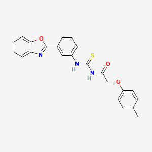 molecular formula C23H19N3O3S B3715010 N-{[3-(1,3-benzoxazol-2-yl)phenyl]carbamothioyl}-2-(4-methylphenoxy)acetamide 