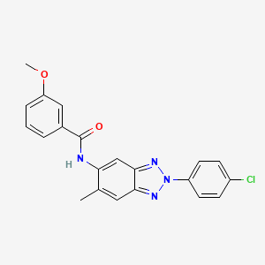 N-[2-(4-chlorophenyl)-6-methylbenzotriazol-5-yl]-3-methoxybenzamide