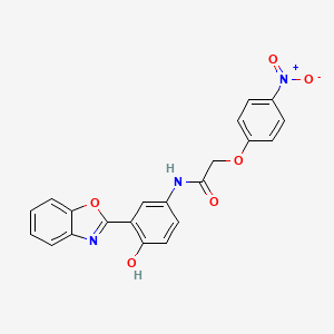 N-[3-(1,3-benzoxazol-2-yl)-4-hydroxyphenyl]-2-(4-nitrophenoxy)acetamide