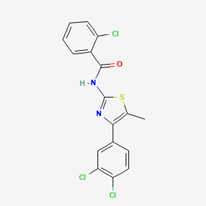 2-chloro-N-[4-(3,4-dichlorophenyl)-5-methyl-1,3-thiazol-2-yl]benzamide