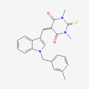 1,3-DIMETHYL-5-({1-[(3-METHYLPHENYL)METHYL]-1H-INDOL-3-YL}METHYLIDENE)-2-SULFANYLIDENE-1,3-DIAZINANE-4,6-DIONE