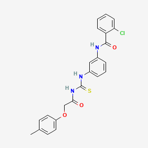 2-CHLORO-N-[3-({[2-(4-METHYLPHENOXY)ACETAMIDO]METHANETHIOYL}AMINO)PHENYL]BENZAMIDE